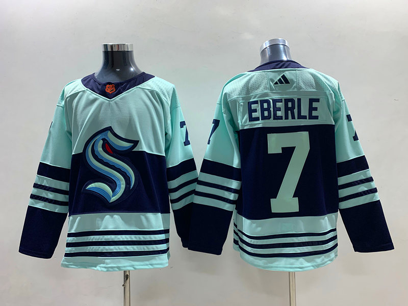 Men's Seattle Kraken Jordan Eberle #7 Teal Reverse Retro 2.0 Authentic Jersey